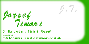 jozsef timari business card