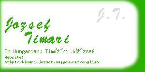 jozsef timari business card